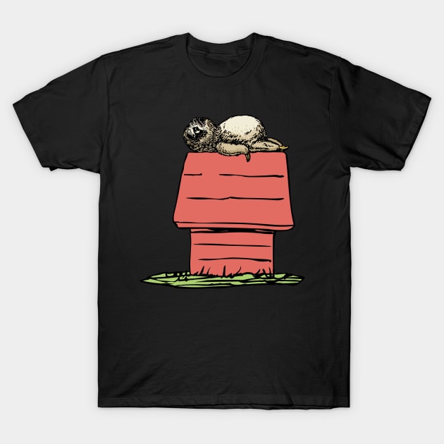 Sloth House T-Shirt by huebucket